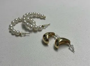 Bohemian Gold & Pearl Earring Set 💛 Lot 5 thumbnail 1