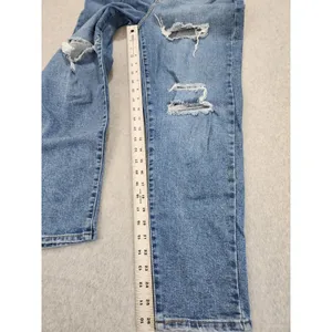 Levi's High Waisted Mom Jeans Distressed Indigo‎ Medium Wash Size 28 thumbnail 2