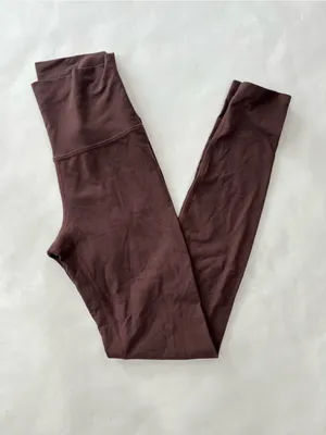 Carbon38 Mid Rise Leggings in Espresso Brown XS thumbnail 2