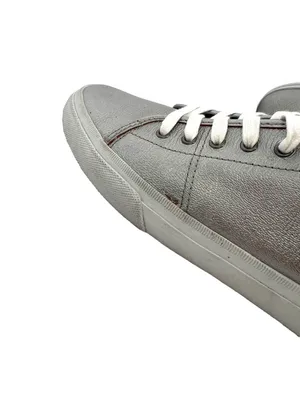 Frye Womens Gia Metallic Silver Leather Low Lace Up Sneakers Size 9.5 thumbnail 7