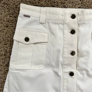 Burberry Cream color button skirt size 6 thumbnail 10