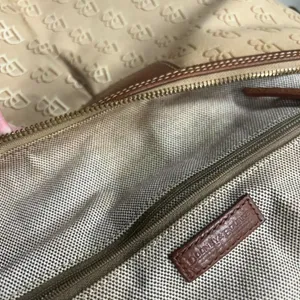 Dooney & Bourke Signature Monogram Luisa Shoulder Bag Leather Trim Brown thumbnail 6
