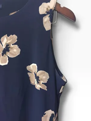 Tommy Hilfiger | NWOT Navy Cream Floral Print Sleeveless Shift Dress (Size 6) thumbnail 5