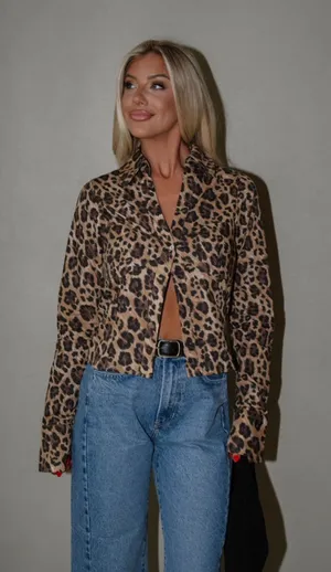 Leopard Top Brown thumbnail 1