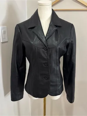Vintage Wilsons Leather Maxima Ladies‎ Jacket 100% Leather Medium Black thumbnail 2