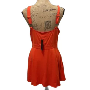 NWT Lulu's Sunny Personality Button Front Sundress Orange Linen‎ Blend Large thumbnail 5