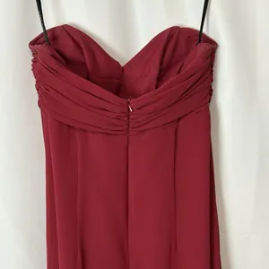 ALFRED SUNG Size 8 Claret Strapless Sweetheart Neckline Formal Cocktail Dress thumbnail 4