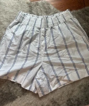 Aerie Striped Shorts Blue White thumbnail 1