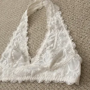 NEW Free People Intimately Bralette Halter Style Lacy White Cream Sheer S NWOT thumbnail 2