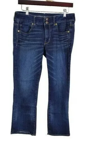 American Eagle Outfitters Womens Jeans Size 8 Super Stretch Artist Crop Denim‎ thumbnail 1
