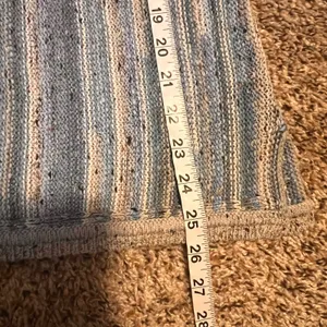 J Jill Striped Knit Sweater Pullover Long Sleeve‎ Blue Grey XS thumbnail 4