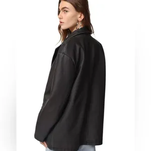 Urban Outfitters Oversized Faux Leather Blazer Jacket Size L Dad Grunge Punk thumbnail 5