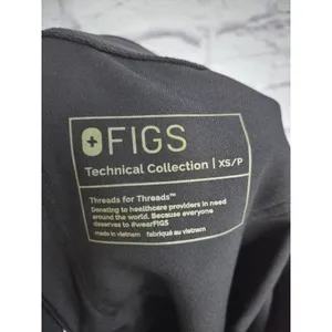 FIGS Livingston Scrub Pants XS Petite Black Embroidered Hearts NWT T21003P thumbnail 9