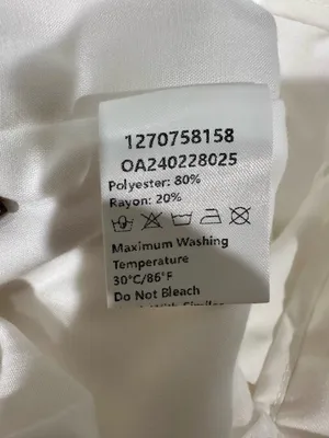 COMMENSE Pleated High Waist Wide Leg Pants White Size L thumbnail 5