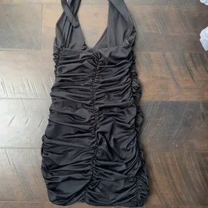 Ruched Black Halter Dress thumbnail 8