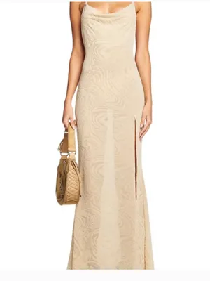 I.AM.GIA Naphtalia Dress maxi low open back cowl neck sexy mesh halter thumbnail 11