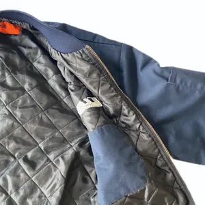 Streetwear Navy Blue Workwear Bomber Jacket 🔥 thumbnail 3