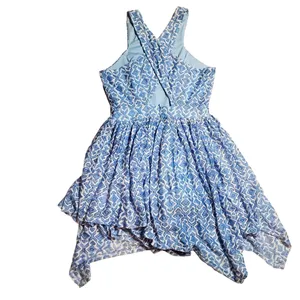 Altard State Dress Blue White Crossed Back sz M Cottagecore Coquette Dollette thumbnail 7