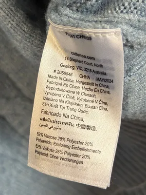 Cotton On Blue Cable Knit Crewneck Sweater Jumper Size Medium Box Fit thumbnail 9