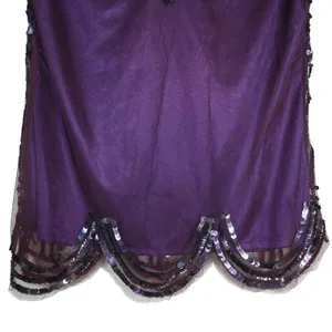 Cache Womens M Purple Short Sleeve Sequin Evening Cocktail Blouse NEW thumbnail 6