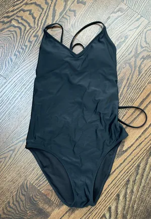 Aerie Black Full Coverage One Piece Swimsuit thumbnail 1