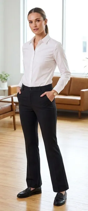 Betabrand DPYP High Rise Bootcut Black Medium . Dress Pant Yoga Pant thumbnail 1