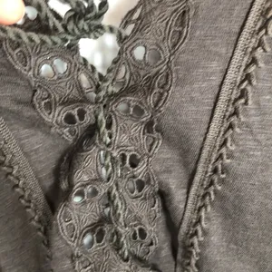 American Eagle Long-sleeve Lace front tie shirt thumbnail 4