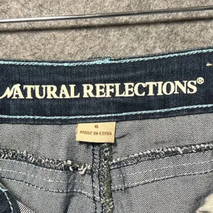 Natural Reflections Dark Wash Cropped Jeans Embellished Pockets Women's‎ 6 thumbnail 8
