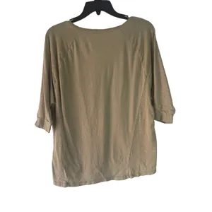 Chip + Pepper Women's Size XS Tan 3/4 Sleeve Round Neck Soft Modal Top‎ thumbnail 6