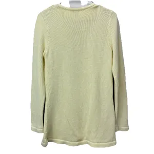 LL Bean Butter Yellow V Neck‎ Pullover Cotton Tunic Sweater Size SMALL thumbnail 6