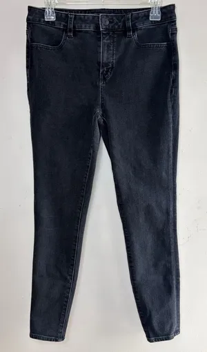 AMERICAN EAGLE Next Level High Waisted Jegging‎ in Black, Size 10 thumbnail 1
