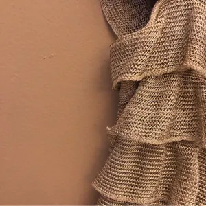 Max Studio Ruffle Fringe Sleeveless‎ Tiered Dress Gold Metallic XS thumbnail 4