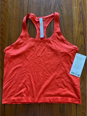 Lululemon Swiftly Tech Scoopneck Tank 2.0 Race Length Cherry Ember Size 10 NWT thumbnail 2
