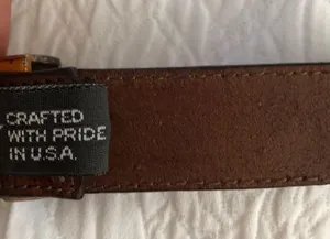 Brighton Vintage cowboy belt . Croc embossed Leather & silver M. thumbnail 6