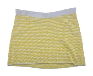 Future Collective Mini Skirt Womens 1X‎ Yellow Knit Alani Noelle Textured Cotton thumbnail 1