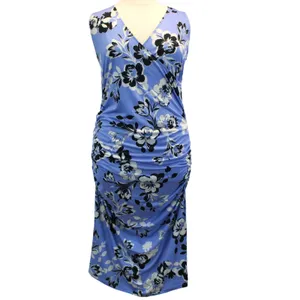 NEW Yumi Kim Maternity XL Hold Tight Dress Wonderful Life Blue‎ Floral Stretchy thumbnail 3