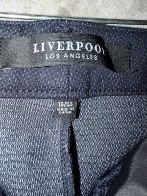 Liverpool Los Angeles Kelsey Trouser Blue Textured Ponte thumbnail 8