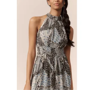Anthropologie The Somerset Chiffon Maxi Dress in Black Floral Size XL NWT thumbnail 6