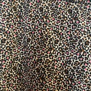 ClimateRight Womens Leggings XL Pink & Brown Cheetah Print Thick Waist 38 40 42 thumbnail 2