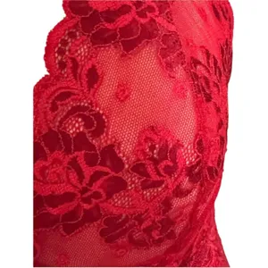 Victoria's Secret Red Lace Halter Slip Dress, Size L thumbnail 6