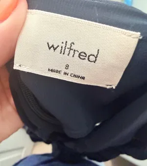 Aritzia Navy Satin Midi Dress with Lace Waist thumbnail 2