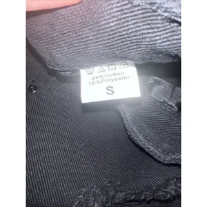 Shein Womens Shorts Black Denim Distressed Jean Shorts Women’s Small EUC thumbnail 4