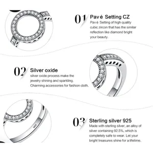 Boutique NEW‎ Women's Halo Heart Pave Simulated Diamond 925 Sterling Silver Ring Size 6 thumbnail 5