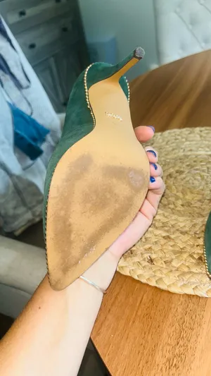 Coach heels hunter green suede  thumbnail 7