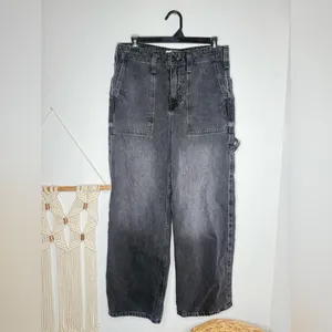 Free People Jeans We The Free Denim Jean Major Leagues VTG Black Mid-Rise Boho thumbnail 4