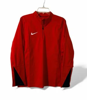 Nike EUC Women's Storm-Fit 1/4 Zip Top Red Small - $105 Retail h thumbnail 1