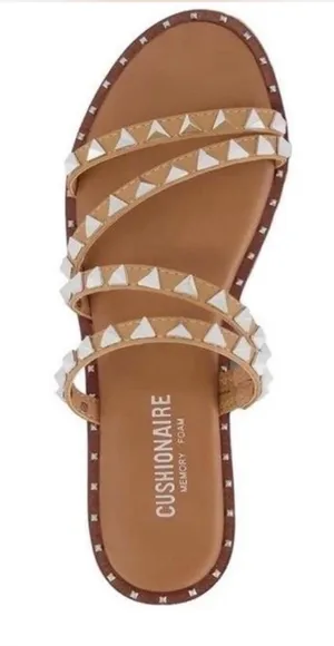 Cushionaire Tonya Studded Strappy Flat Sandals Women's thumbnail 1