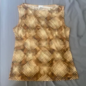 A'Gaci Sleeveless Brown Geo Print Tank thumbnail 1