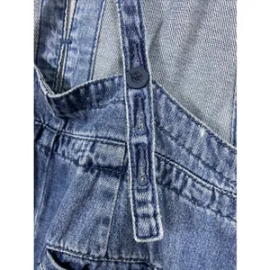 Free People We The Free Rambler Denim Wide Leg Overalls Jumpsuit Size 4W thumbnail 7