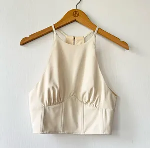 NWT Showpo Mishka Cream Halter Neck Top thumbnail 2